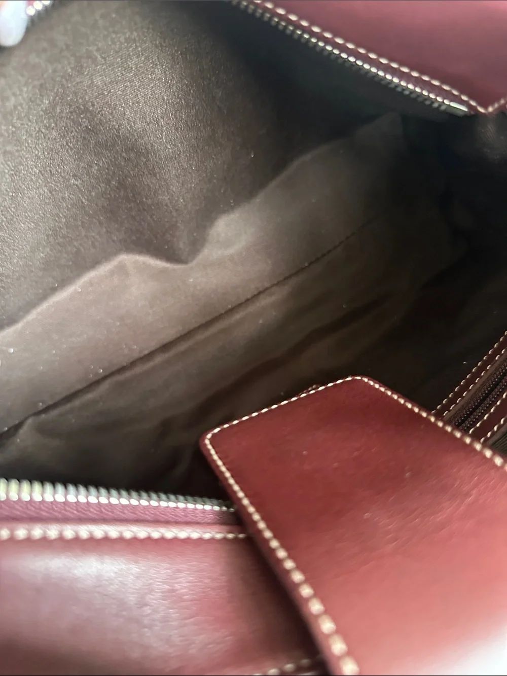 Coach Burgundy Leather Shoulder Bag